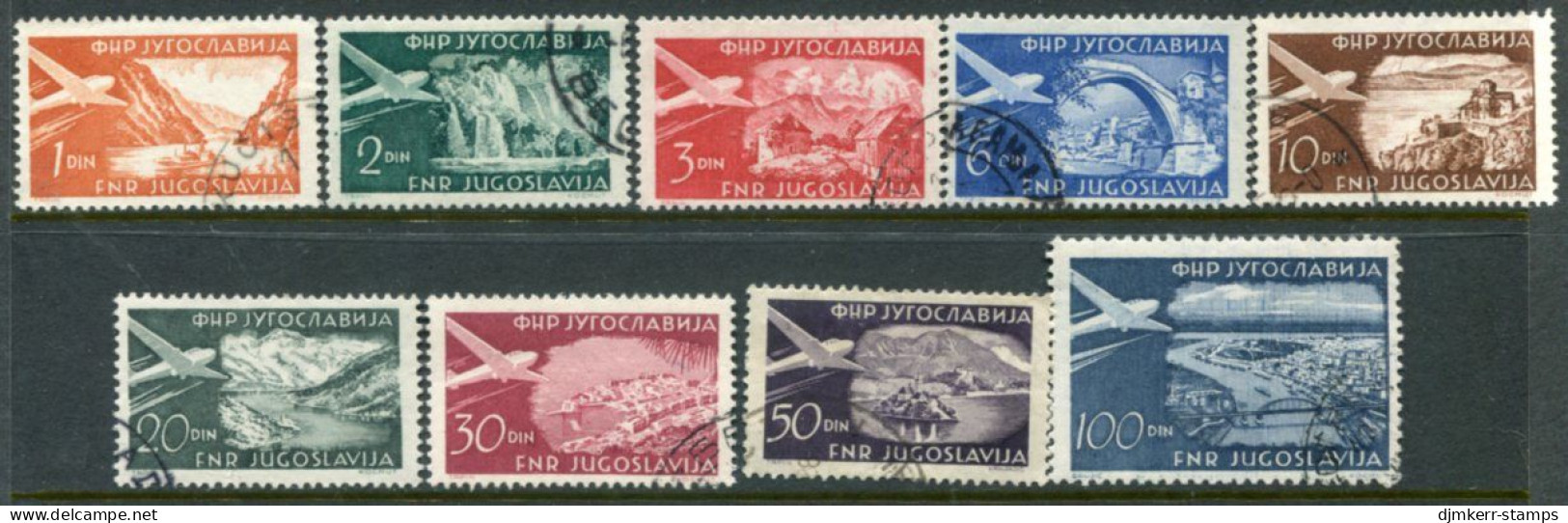 YUGOSLAVIA 1951 Airmail Definitive  Used.  Michel 644-52 - Oblitérés