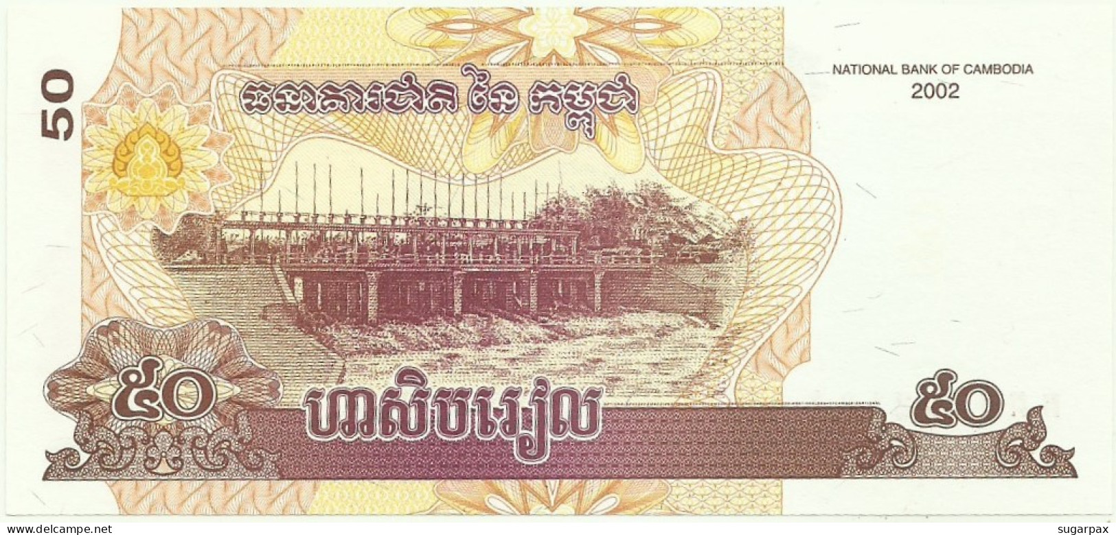 Cambodia - 50 Riels - 2002 - Pick: 52 - Unc. - Sign. 17 - National Banque - Cambodge