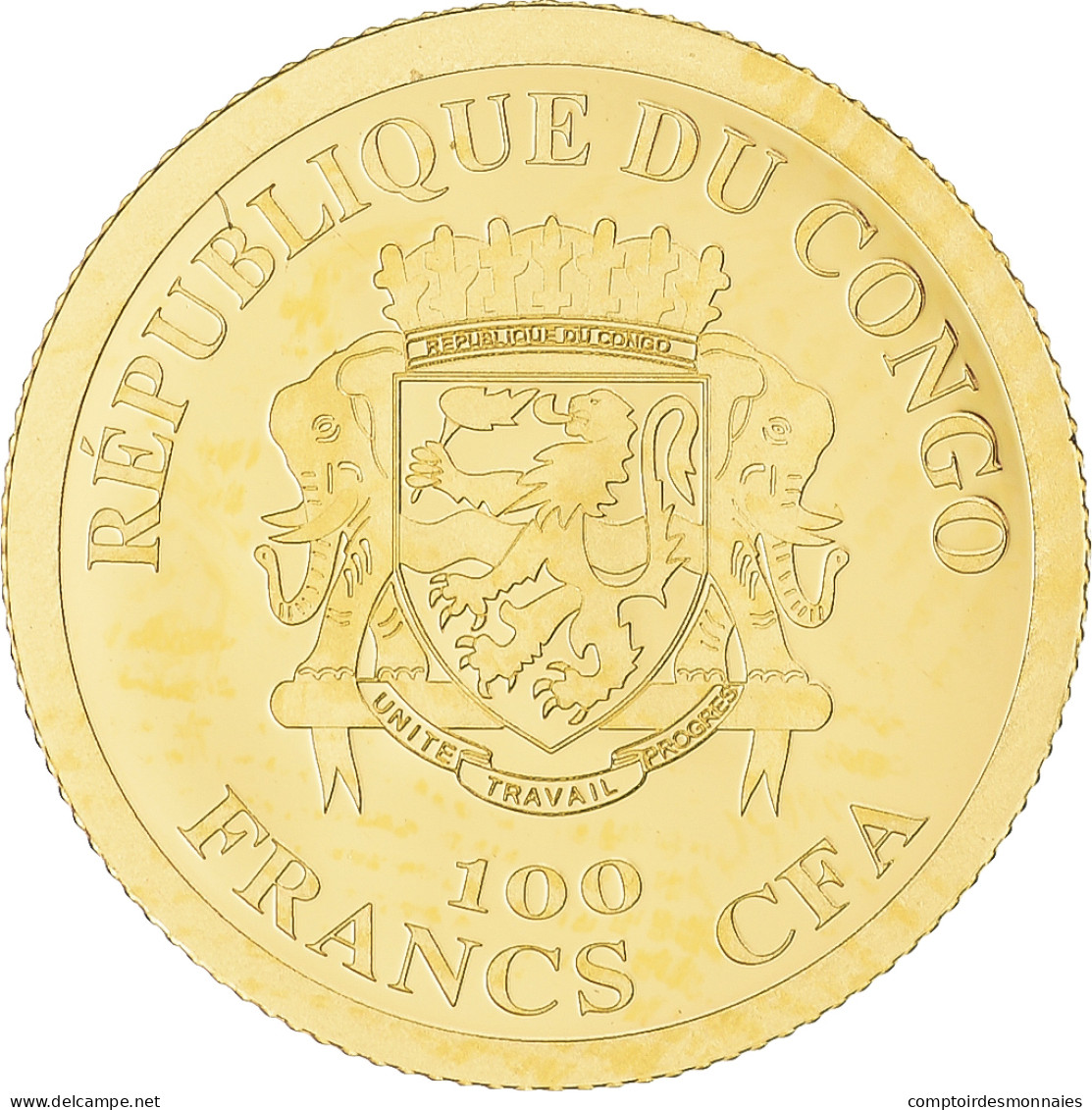 Monnaie, République Du Congo, Bouddha D'or, 100 Francs CFA, 2020, FDC, Or - Congo (République 1960)