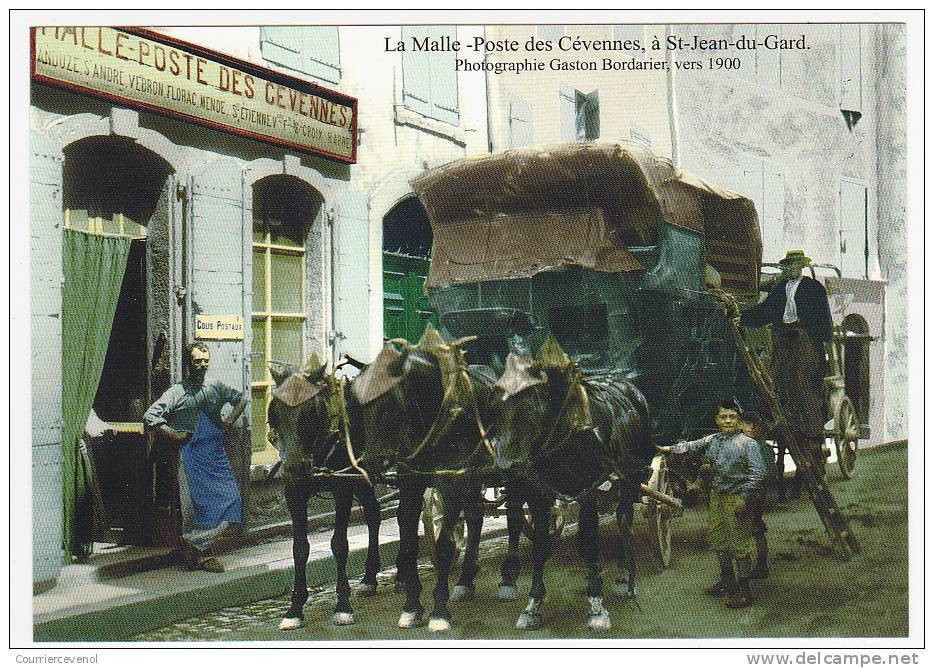 CPM D'après Plaque Ancienne - SAINT-JEAN-DU-GARD (Gard)- La Malle-Poste Des Cévennes à St Jean Du Gard - Photo Bordarier - Saint-Jean-du-Gard