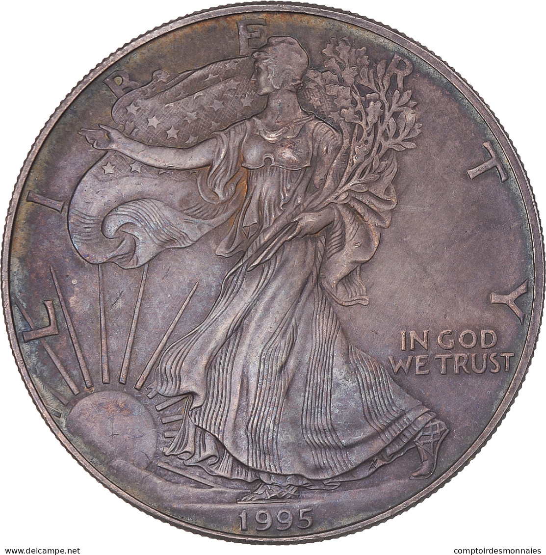 Monnaie, États-Unis, Silver Eagle, 1 Oz, Dollar, 1995, Philadelphie, SPL - Plata