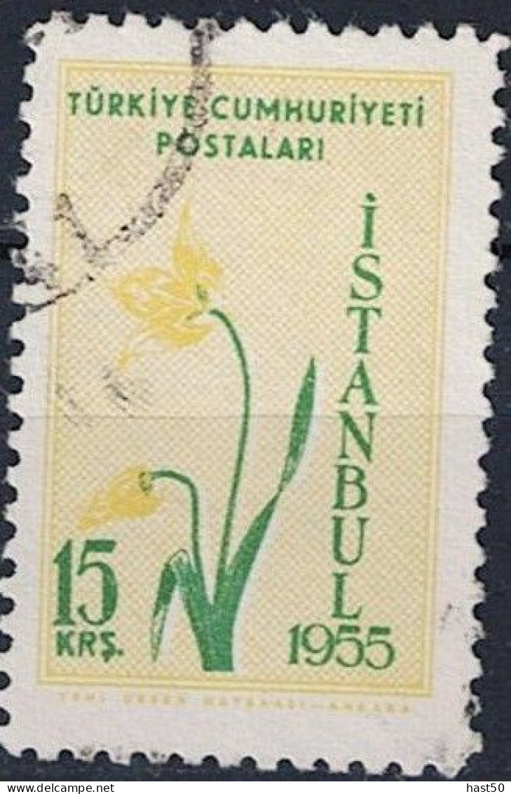 Türkei Turkey Turquie - Gartentulpen (Tulipa Gesneriana) (MiNr: 1424) 1955 - Gest Used Obl - Used Stamps