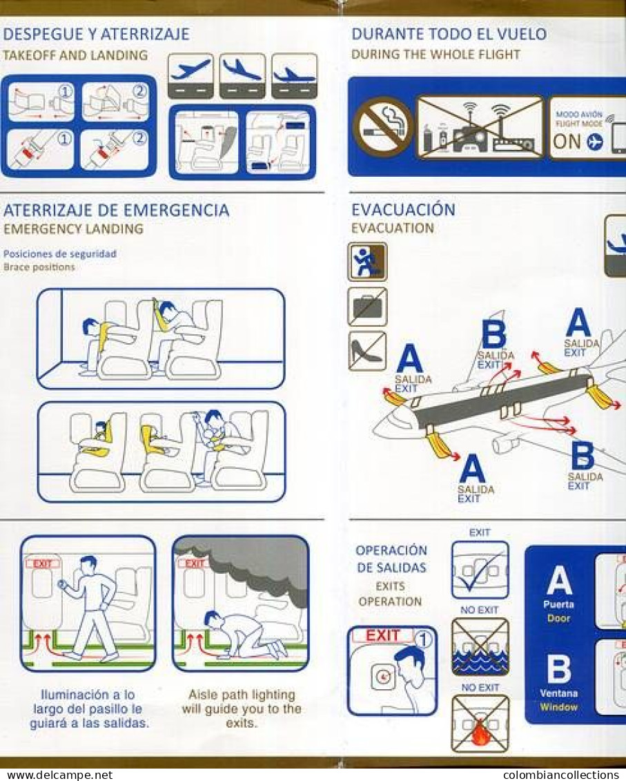 Lote TSA51, Panama, Copa Airlines, B737-800 Revision ISAB-02, Tarjeta De Seguridad, Safety Card - Sicherheitsinfos