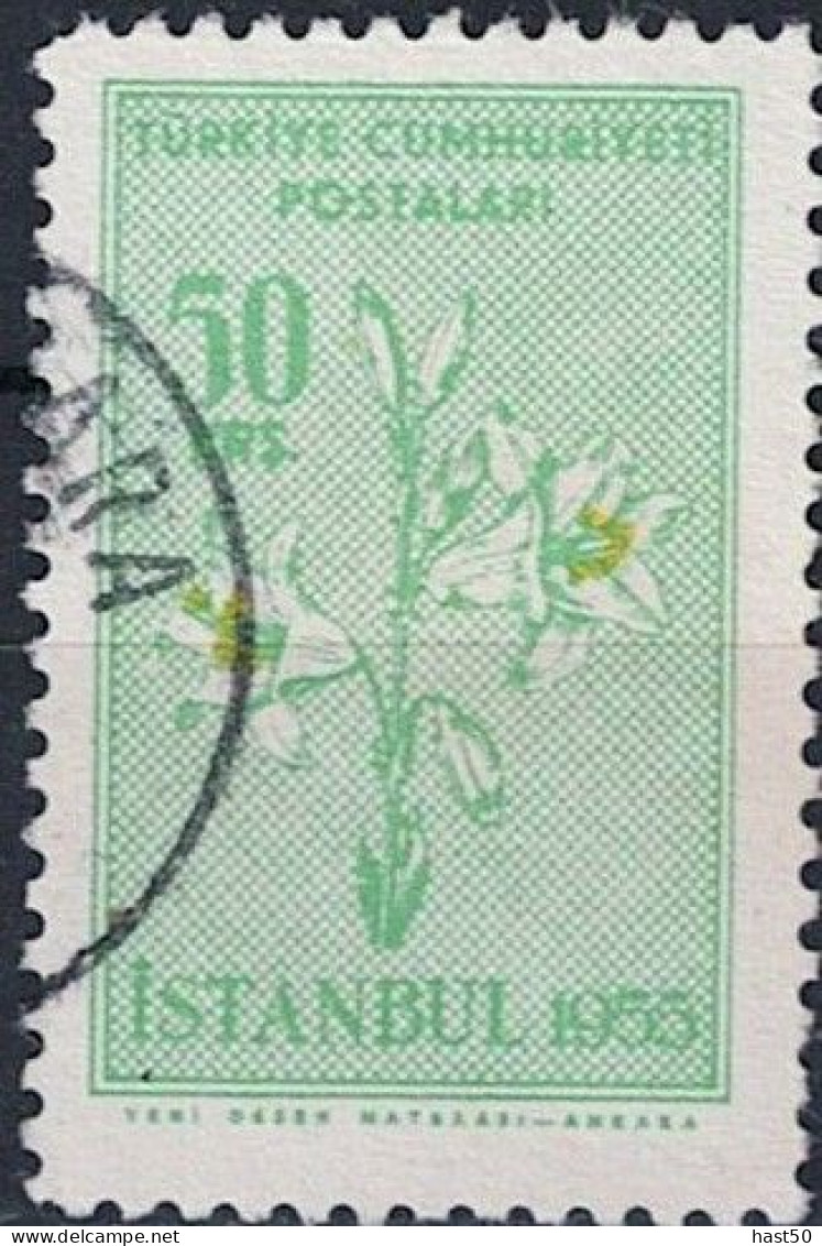 Türkei Turkey Turquie - Madonnenlilien (Lilium Candidum) (MiNr: 1426) 1955 - Gest Used Obl - Usati