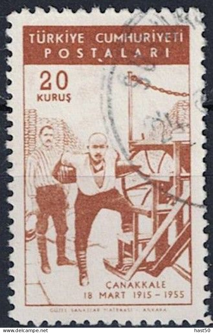 Türkei Turkey Turquie - Artillerist Seyid, Sohn Mehmets, Mit Granate (MiNr: 1416) 1955 - Gest Used Obl - Gebraucht