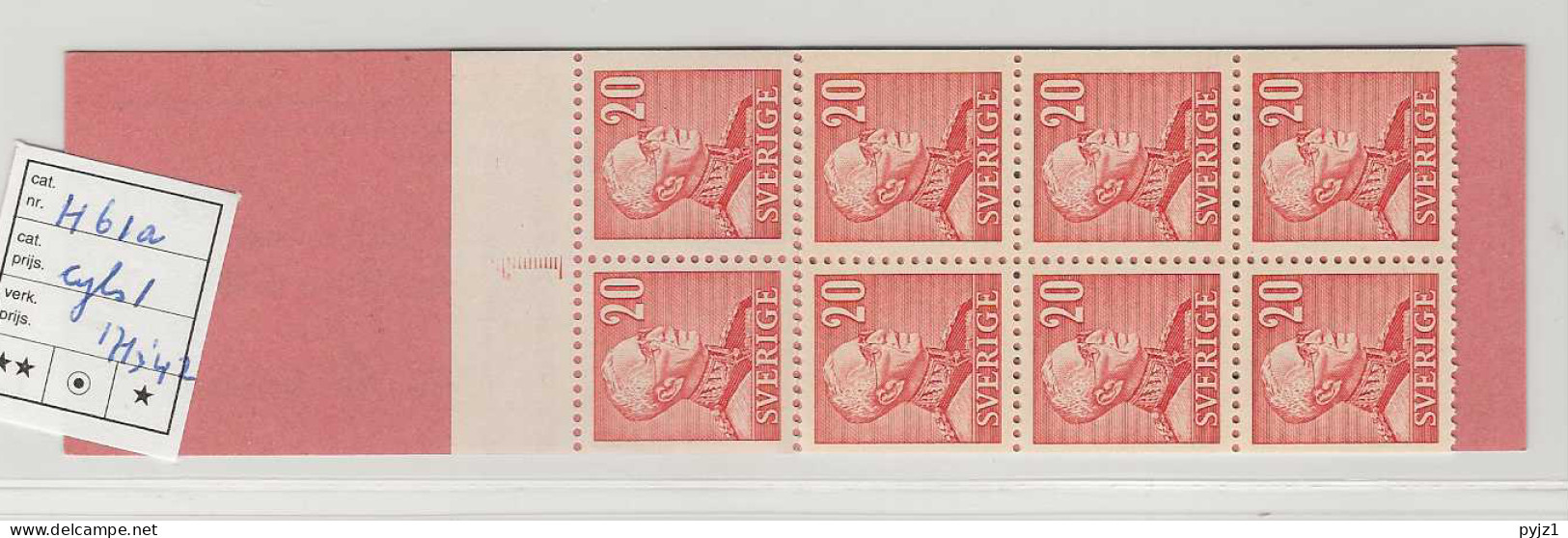 1942 MNH Sweden Booklet Facit H61a Cyls 1 Postfris** - 1904-50