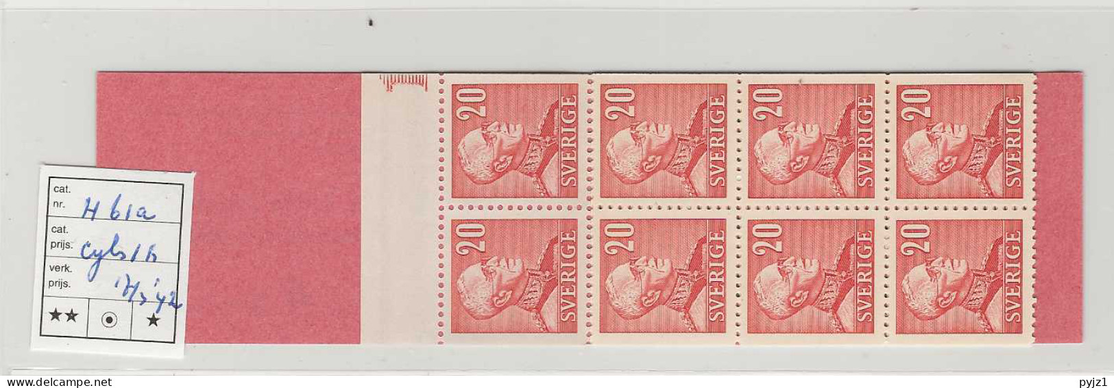 1942 MNH Sweden Booklet Facit H61a Cyls 1h Postfris** - 1904-50