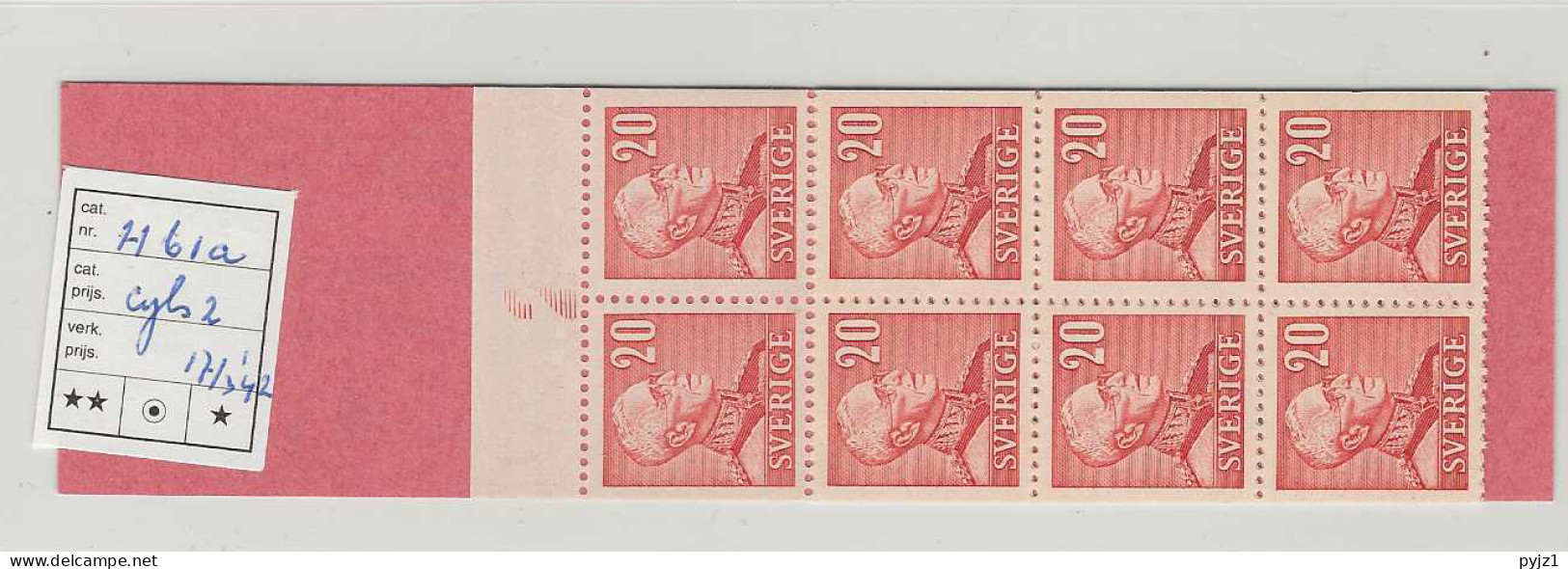 1942 MNH Sweden Booklet Facit H61a Cyls 2 Postfris** - 1904-50