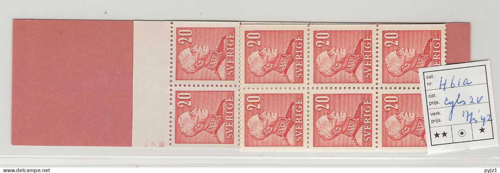 1942 MNH Sweden Booklet Facit H61a Cyls 2v Postfris** - 1904-50