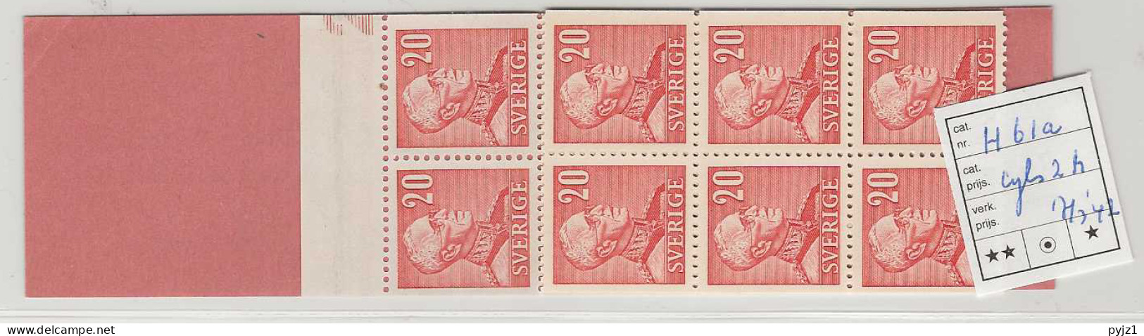 1942 MNH Sweden Booklet Facit H61a Cyls 2h Postfris** - 1904-50