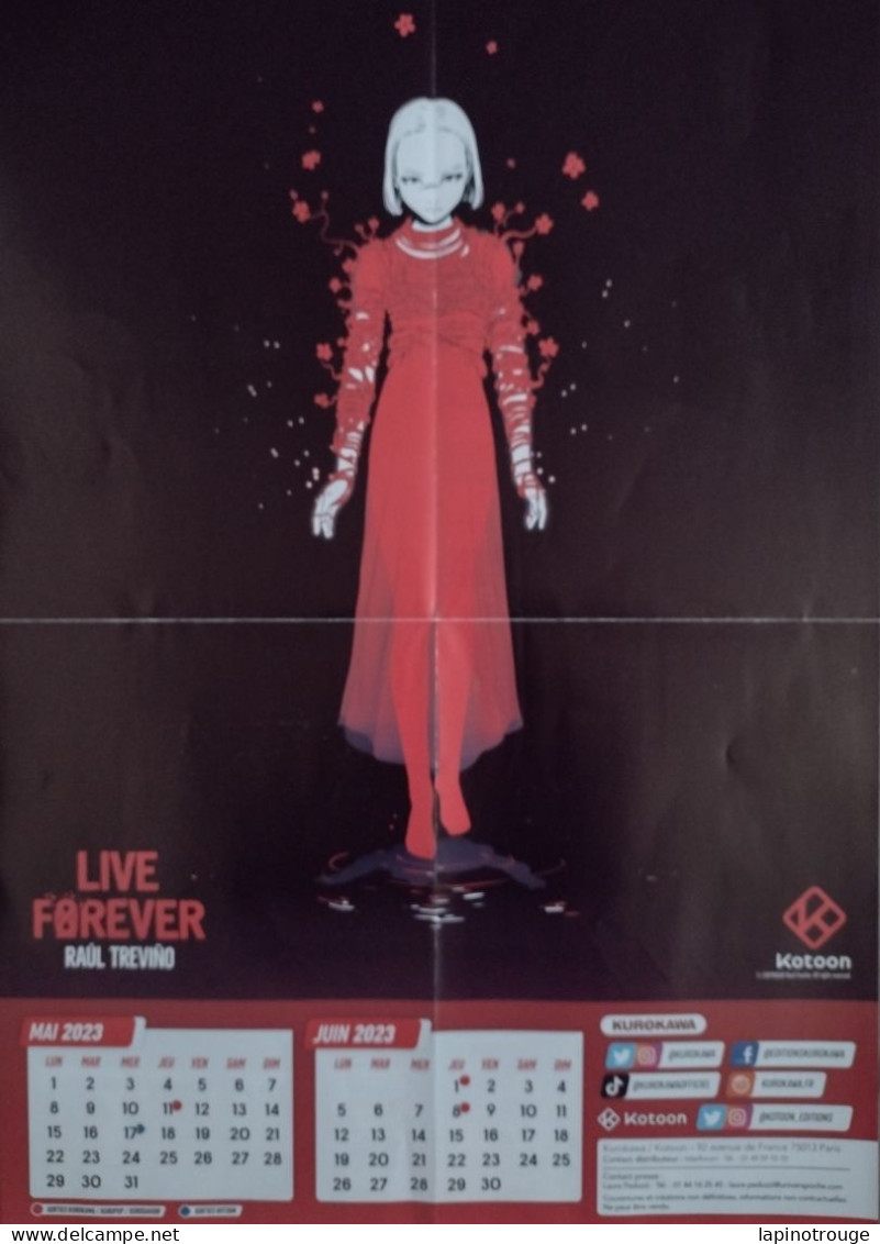 Affiche TREVINO Raul Manga Live Forever Kotoon 2023 - Posters