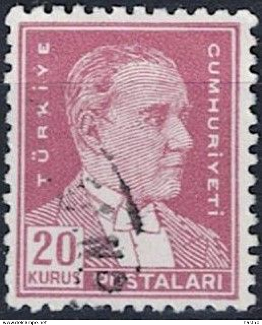 Türkei Turkey Turquie - Atatürk (MiNr: 1384) 1954 - Gest Used Obl - Gebraucht