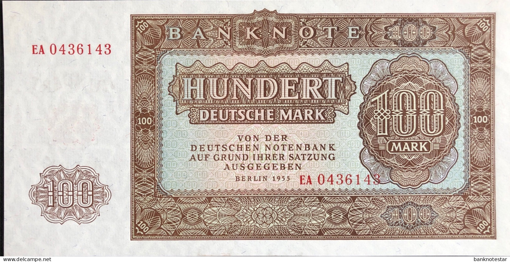 German Democratic Republic 100 Mark, P-21 (1955) - UNC - 100 Deutsche Mark