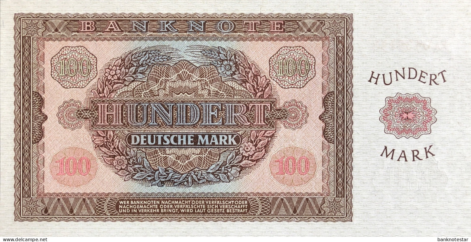 German Democratic Republic 100 Mark, P-21 (1955) - UNC - 100 Deutsche Mark