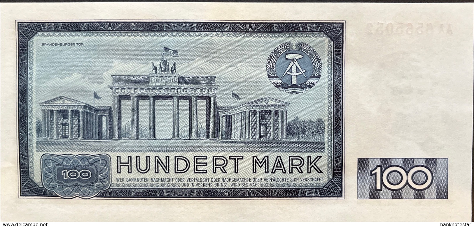 German Democratic Republic 100 Mark, P-26 (1964) - UNC - AA Serial Number - 100 Deutsche Mark