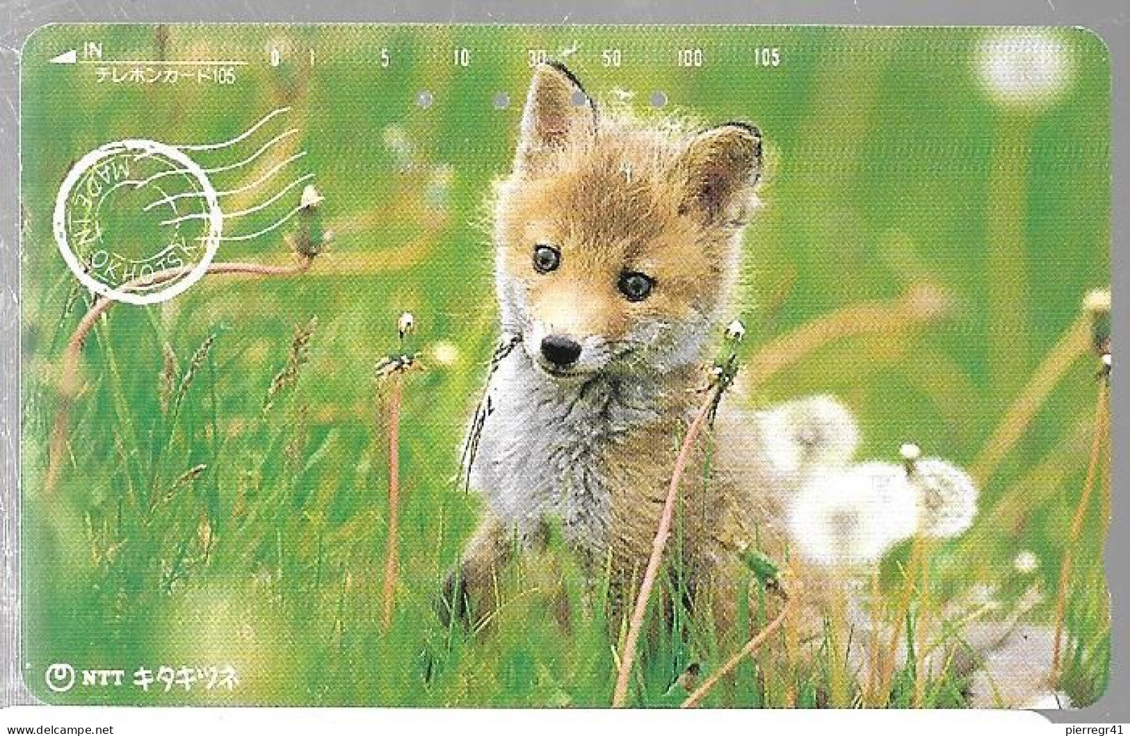 CARTE-MAGNETIQUE-JAPON-1989-RENARD-UTILISE-TBE - Dogs