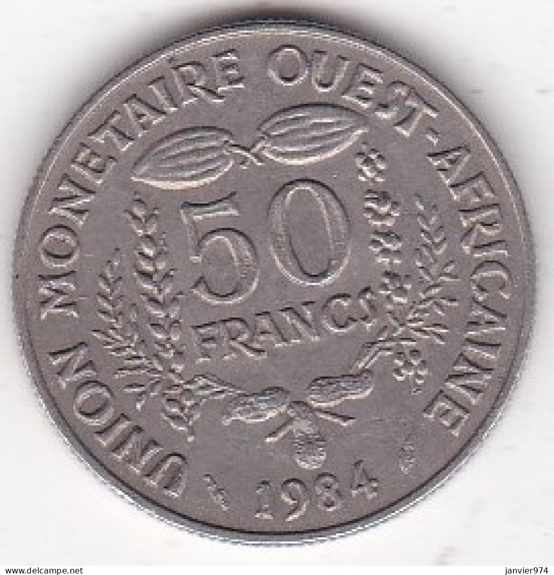 États De L'Afrique De L'Ouest 50 Francs 1984, En Cupronickel , KM# 6 - Otros – Africa