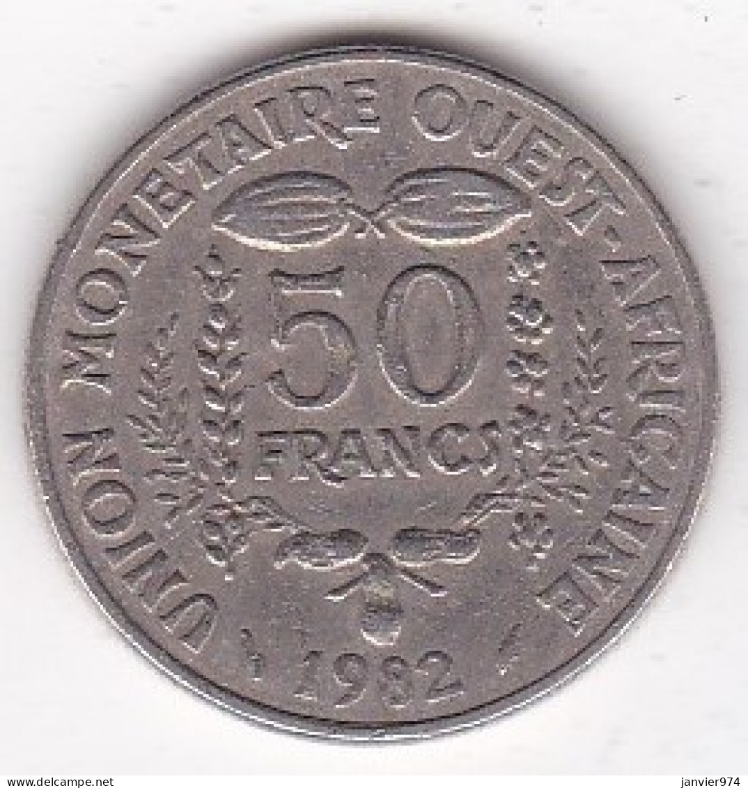 États De L'Afrique De L'Ouest 50 Francs 1982, En Cupronickel , KM# 6 - Autres – Afrique