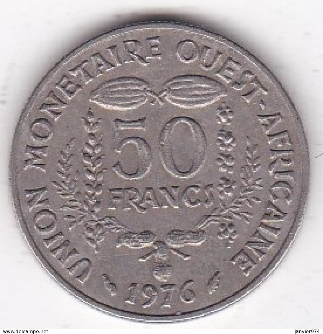 États De L'Afrique De L'Ouest 50 Francs 1976, En Cupronickel , KM# 6 - Otros – Africa
