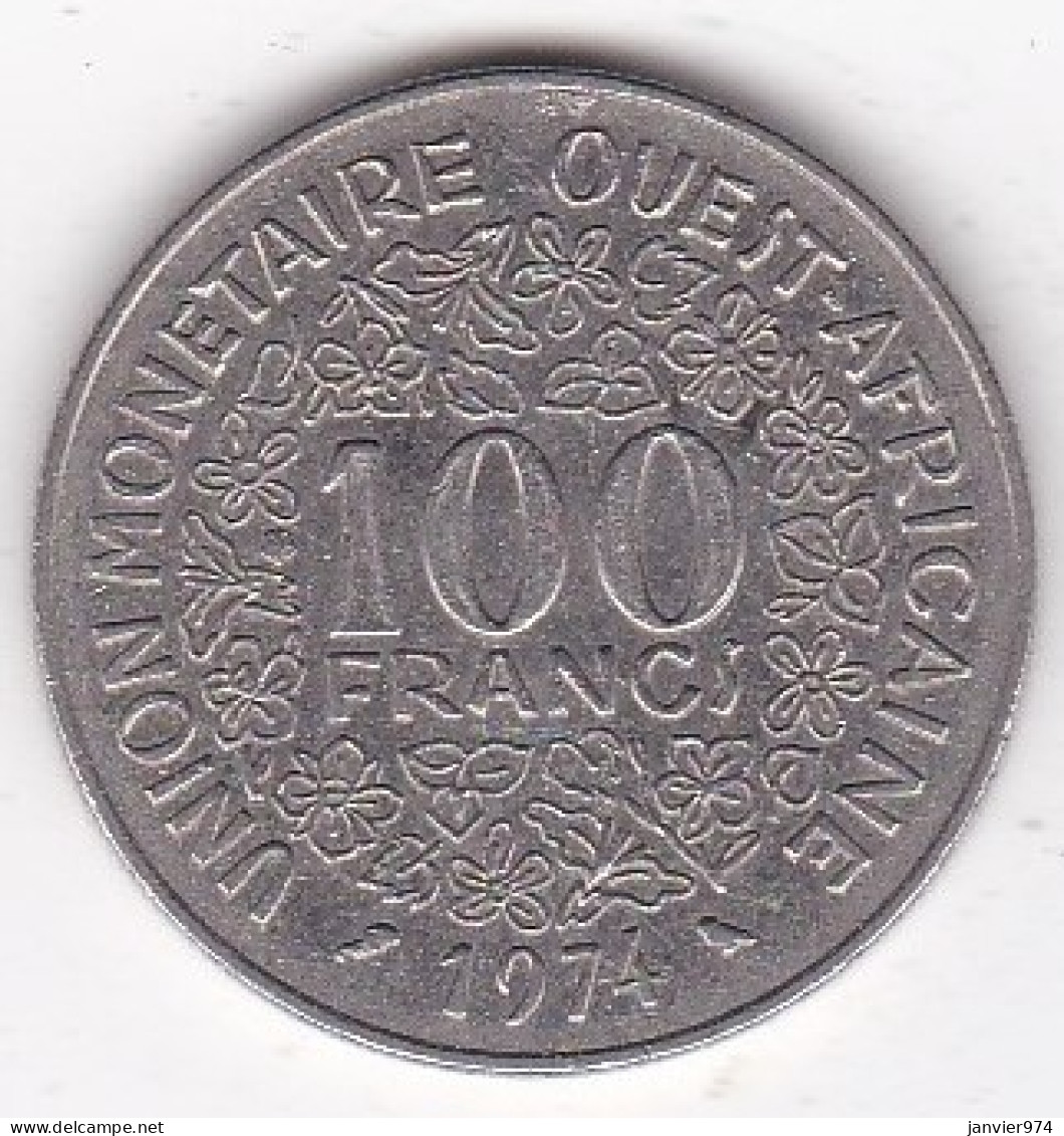 États De L'Afrique De L'Ouest 100 Francs 1974 , En Nickel, KM# 4 - Altri – Africa