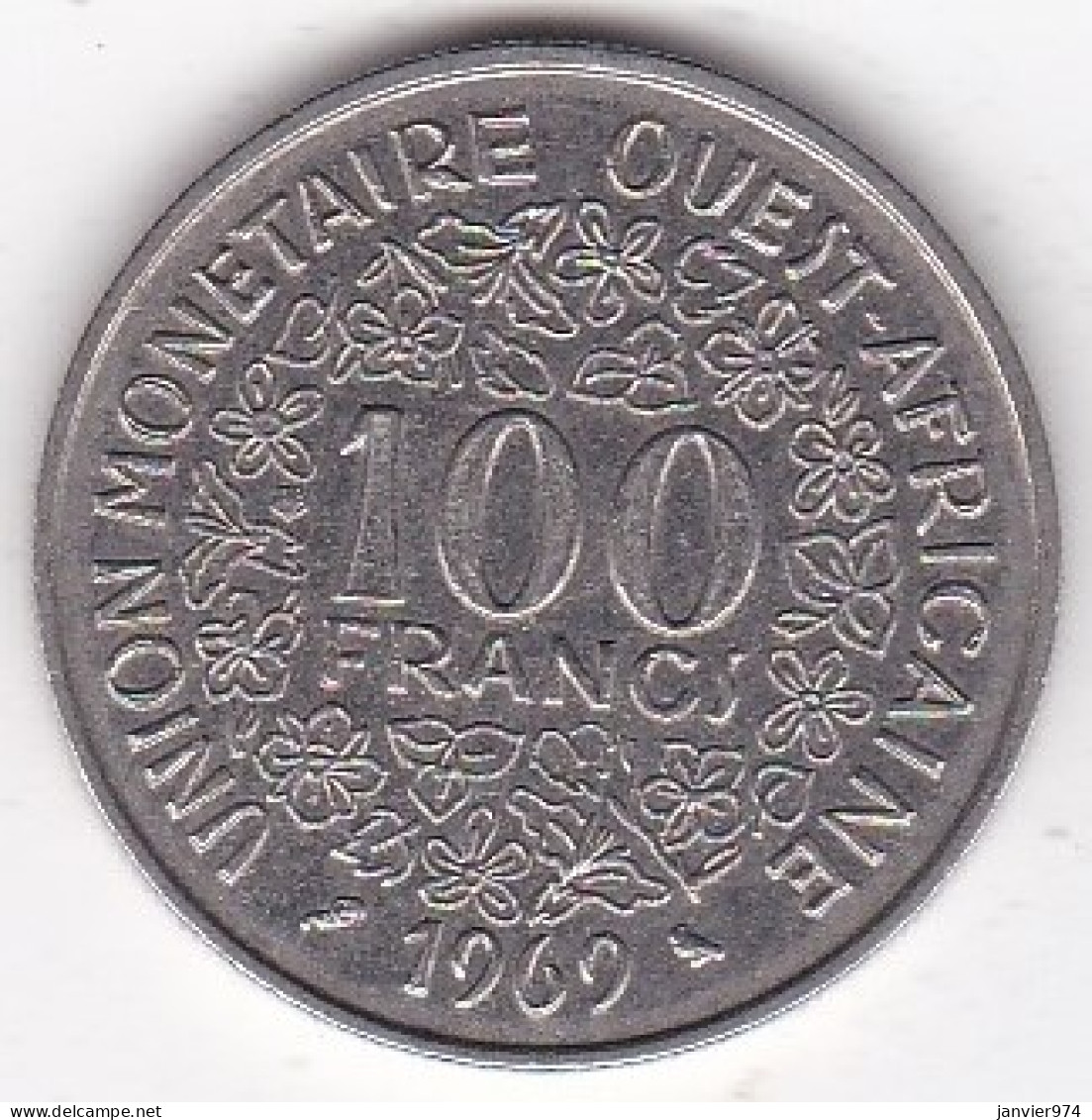 États De L'Afrique De L'Ouest 100 Francs 1969 , En Nickel, KM# 4 - Andere - Afrika