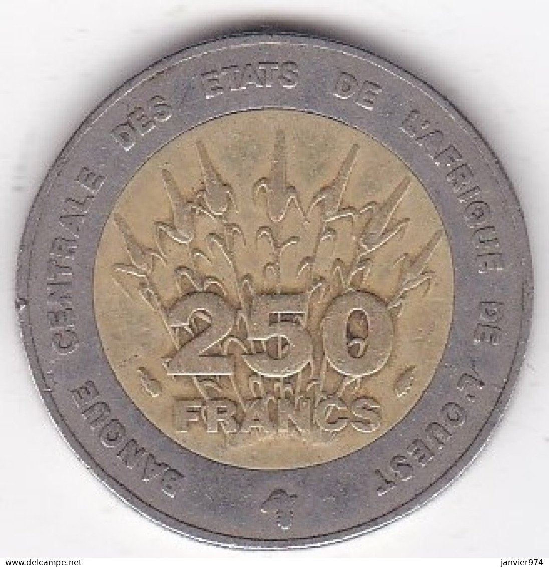 États De L'Afrique De L'Ouest 250 Francs 1992, Bimétallique, KM# 13 - Andere - Afrika