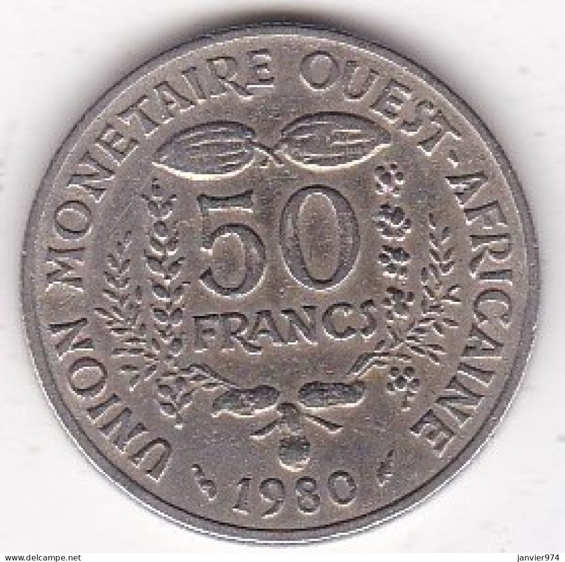 États De L'Afrique De L'Ouest 50 Francs 1980, En Cupronickel , KM# 6 - Sonstige – Afrika