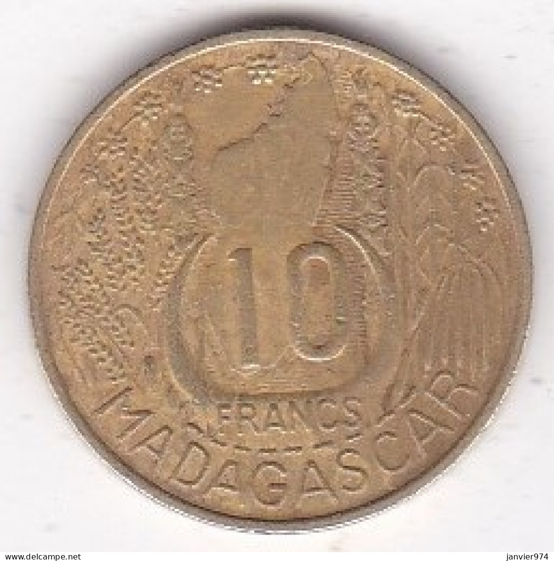 Madagascar/ Republique Française 10 Francs 1953 , En Bronze Aluminium , Lec# 109 - Madagascar