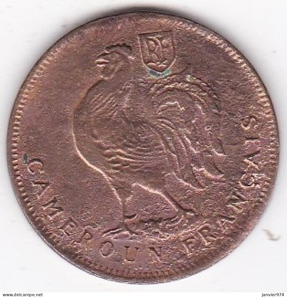 Cameroun Française 1 Franc 1943 , En Bronze , Lec# 14, En B/VG - Cameroun