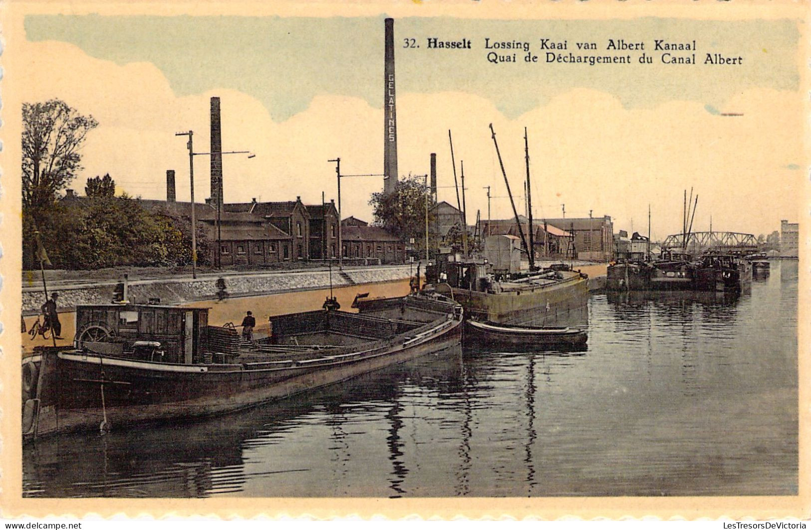 BELGIQUE - HASSELT - Quai De Déchargement Du Canal Albert - Carte Postale Ancienne - Hasselt