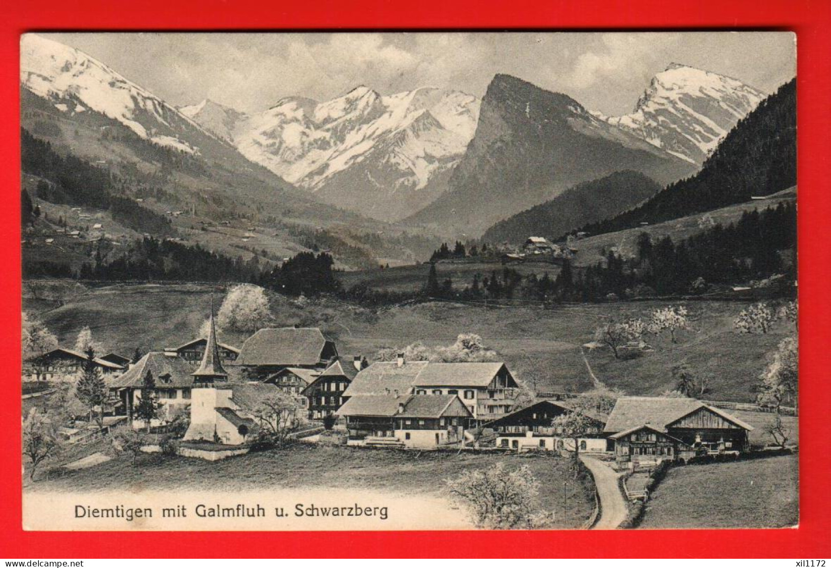 ZVW-39  Diemtigen  Frutigen-Niedersimmental Mit Galmfluh U.Schwarzberg. Gelaufen 1918. Stämpfli  181 - Diemtigen