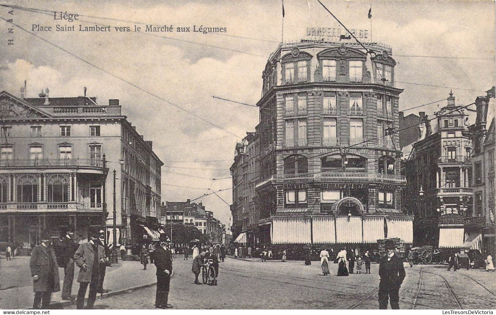 BELGIQUE - LIEGE - Place Saint Lambert Vers Le Marché Aux Légumes - Carte Postale Ancienne - Liege