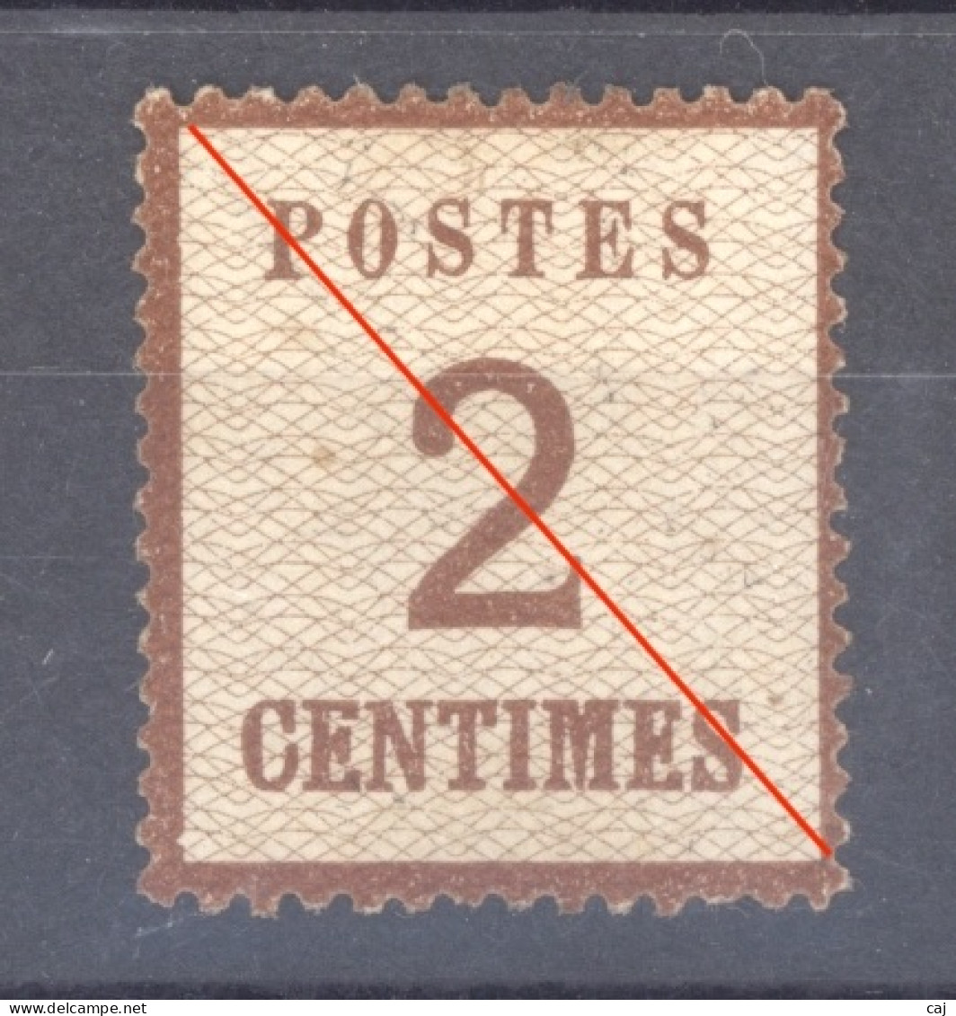 CLX  1173  -  France  -  Alsace-Lorraine  :  Yv  2a  *  Reprint, Burelage Renversé - Unused Stamps