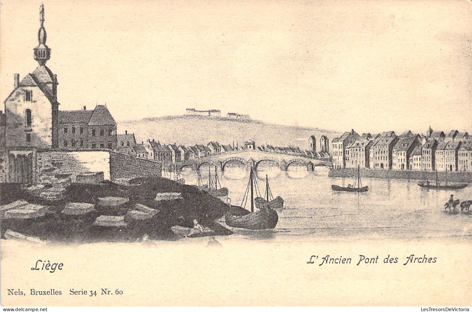 BELGIQUE - LIEGE - L'Ancien Pont Des Arches - Carte Postale Ancienne - Liege