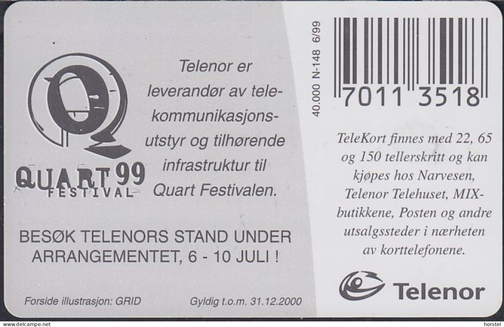 Norway - N148 Quart Festival 1999 - Norvège