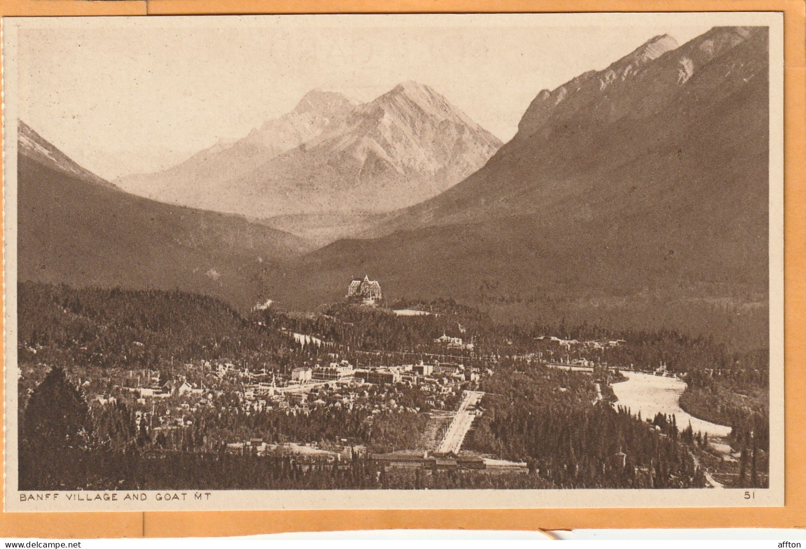 Banff Alberta Canada Old Postcard - Banff