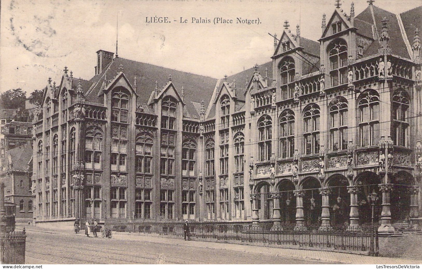 BELGIQUE - LIEGE - Le Palais - Place Notger - Carte Postale Ancienne - Liege