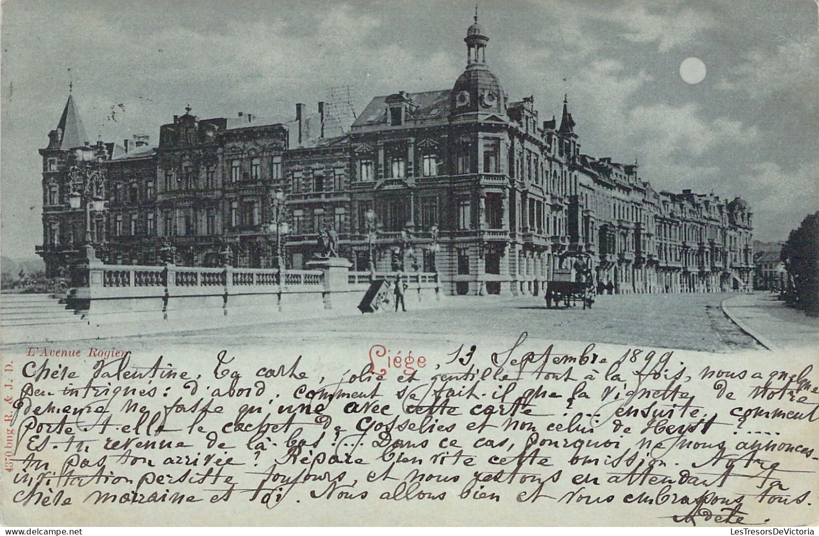 BELGIQUE - LIEGE - L'Avenue Rogier - Carte Postale Ancienne - Liege