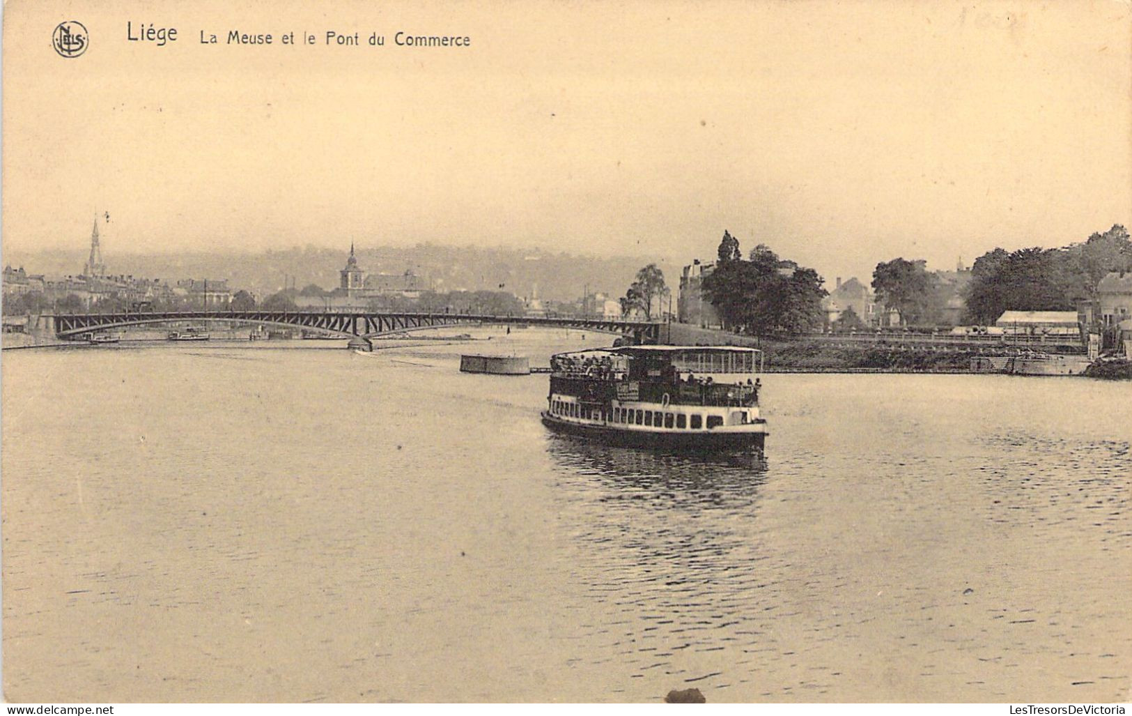 BELGIQUE - LIEGE - La Meuse Et Le Pont Du Commerce - Carte Postale Ancienne - Liege