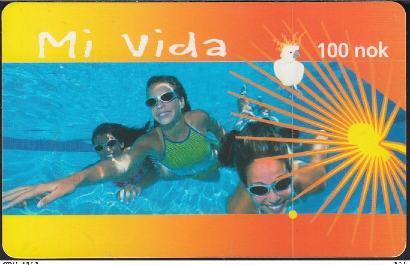 Norway - PPC48-36 Prepaid Card - Mi Vida  Phonecard 100 NOK - Sun - Swimming Pool - Norvège