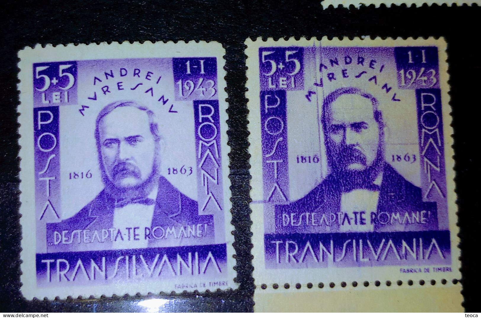 Stamps Errors Romania 1942 # Mi 755 Printed With Double Vertical Lines And Horizontal Line, Letter "p" Broken, See Image - Variedades Y Curiosidades