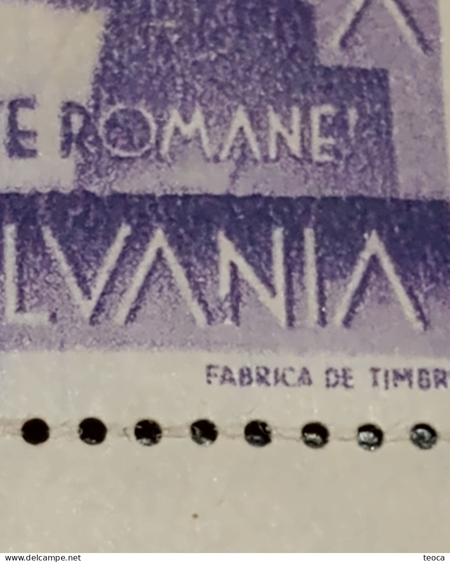 Stamps Errors Romania 1942 # Mi 755 Printed With Double Vertical Lines And Horizontal Line, Letter "p" Broken, See Image - Abarten Und Kuriositäten