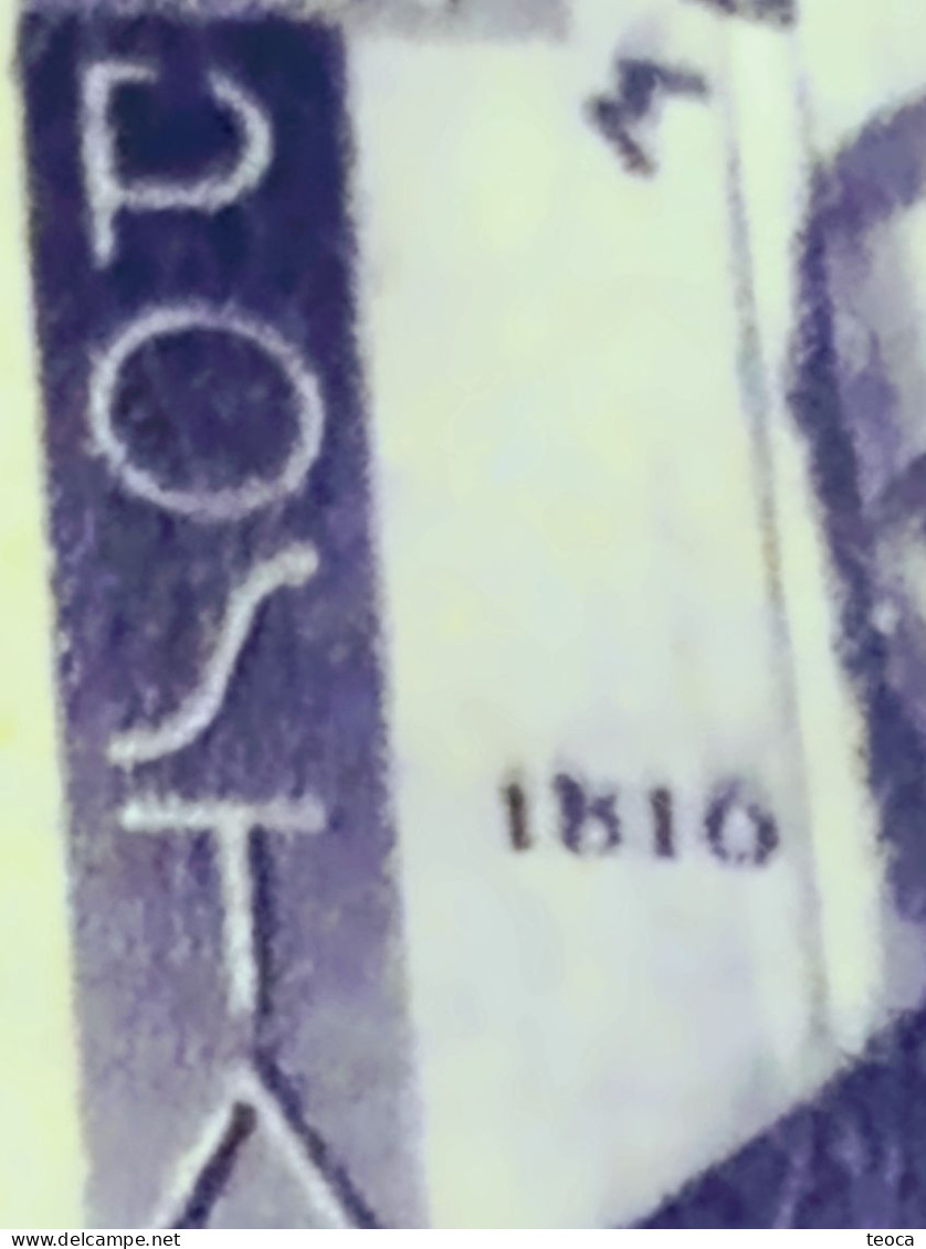 Stamps Errors Romania 1942 # Mi 755 printed with double vertical lines and horizontal line, letter "p" broken, see image