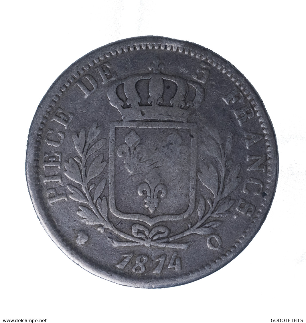 Louis XVIII 5 Francs 1814 Perpignan - 5 Francs