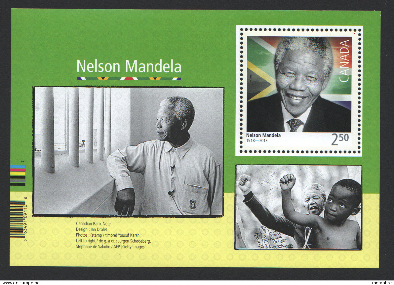 2015  Nelson Mandela Souvenir Sheet Sc 2805 MNH **  - Neufs