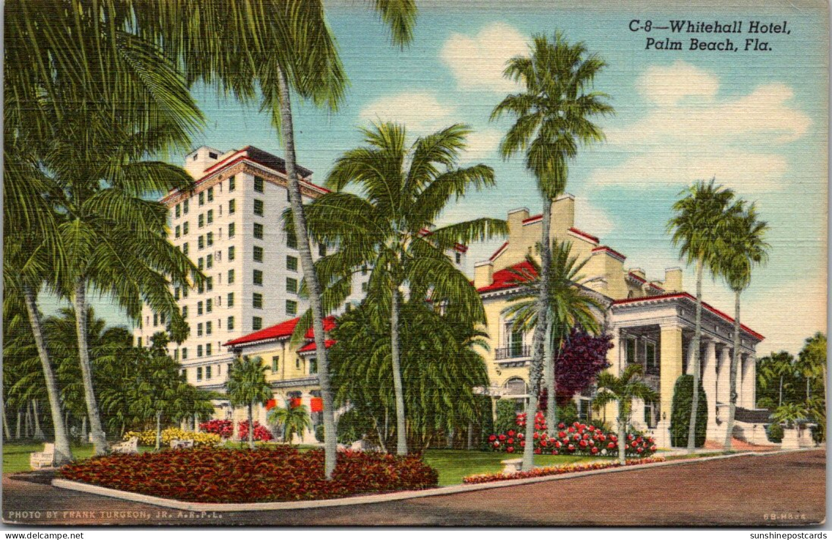 Florida Palm Beach The Whitehall Hotel Curteich - Palm Beach