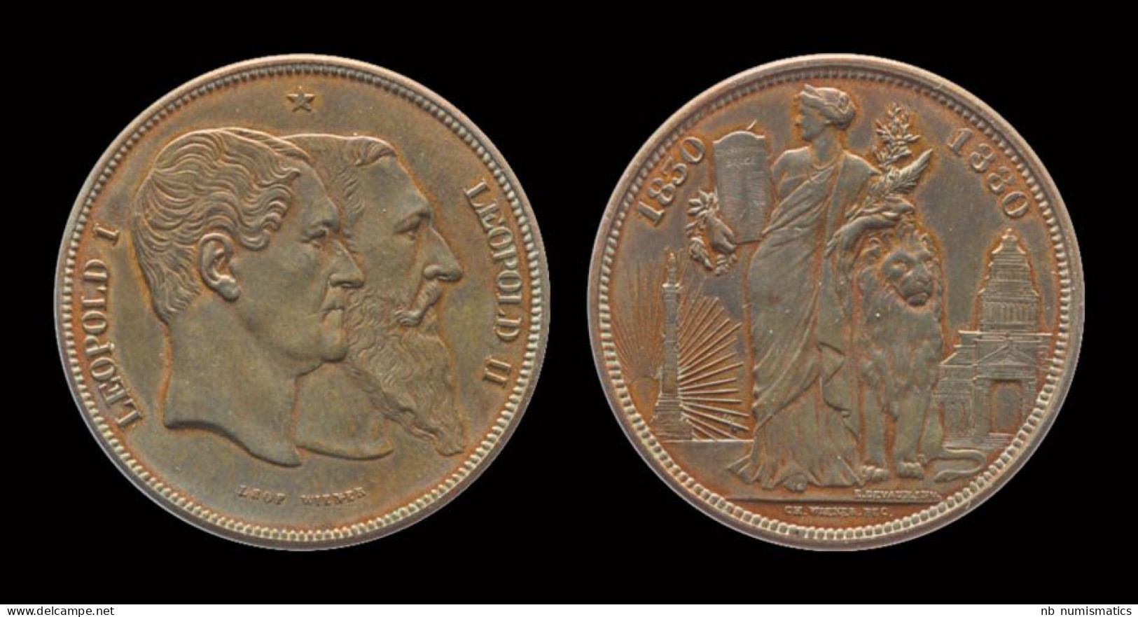 Belgium Bronze Medaille 50 Years Of Belgium Independance - Unclassified