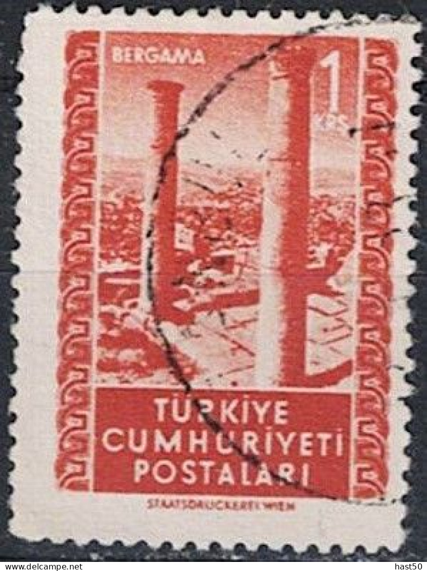 Türkei Turkey Turquie - Ruinen Von Bergama (MiNr: 1317) 1952 - Gest Used Obl - Used Stamps