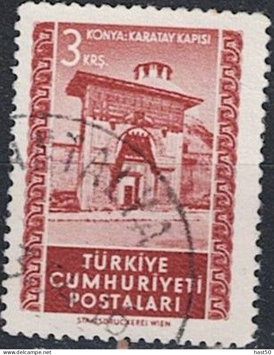 Türkei Turkey Turquie - Portal Der Büyük-Karatay-Medrese, Konya (MiNr: 1319) 1952 - Gest Used Obl - Gebraucht