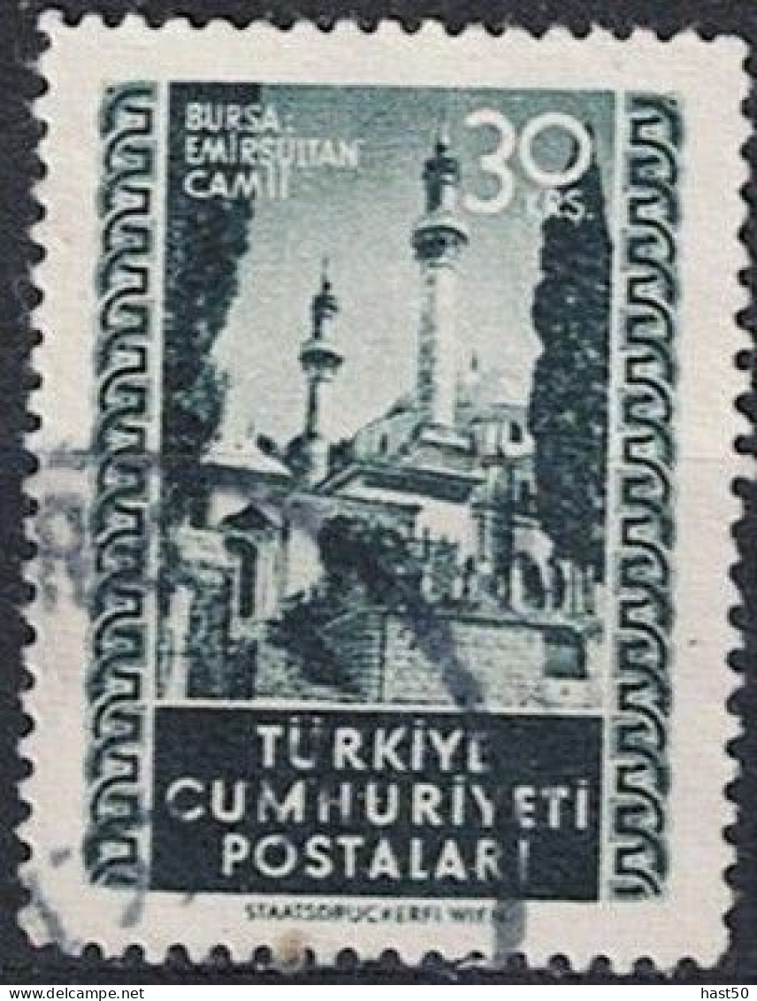 Türkei Turkey Turquie - Emir-Sultan-Moschee, Bursa (MiNr: 1326) 1952 - Gest Used Obl - Used Stamps